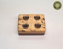 Load image into Gallery viewer, TT01 "Turntable" Stand - Spalted Tamarind, Beech & Walnut