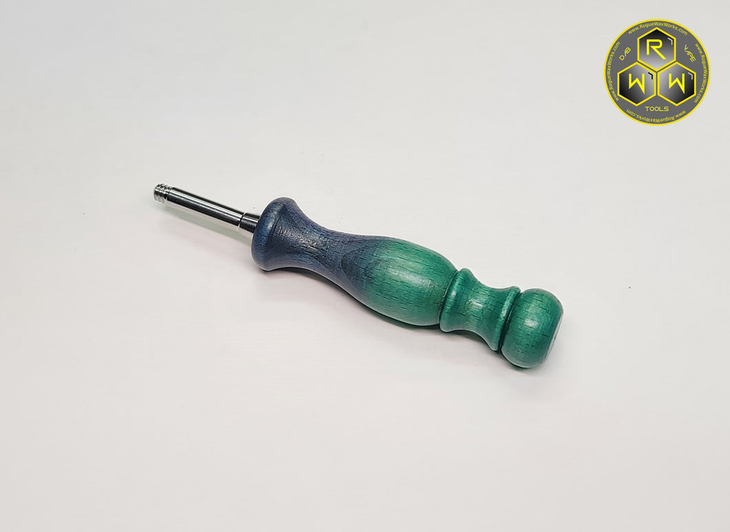 BVH08 Clear Coated Dyed Beech Wood Ball Vape Handle