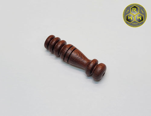 CH03 Hand Turned Leopard Wood Coil Handle