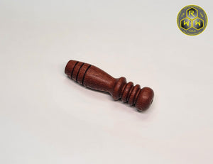 CH05 Hand Turned Leopard Wood Coil Handle
