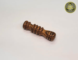CH04 Hand Turned Bocote Wood Coil Handle