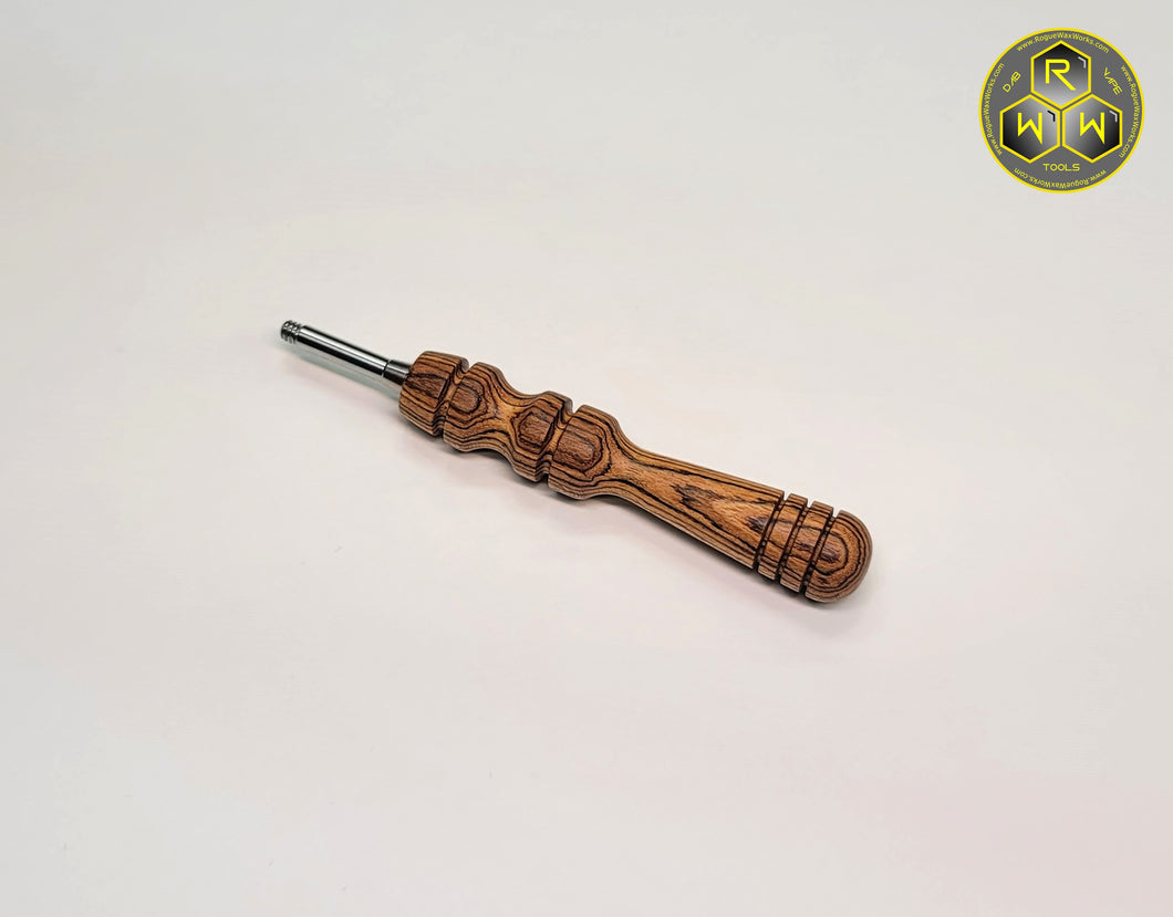 BVH09 Hand Turned Bocote Wood Ball Vape Handle - Slim Thick