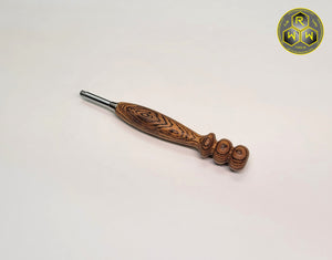BVH10 Hand Turned Bocote Wood Ball Vape Handle - Slim Thick