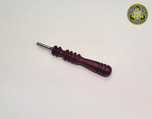 BVH12 Hand Turned Purple Heart Wood Ball Vape Handle - Slim Thick