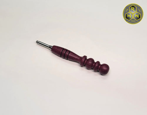BVH13 Hand Turned Purple Heart Wood Ball Vape Handle - Slim Thick