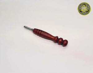 BVH14 Hand Turned Padauk Wood Ball Vape Handle - Slim Thick