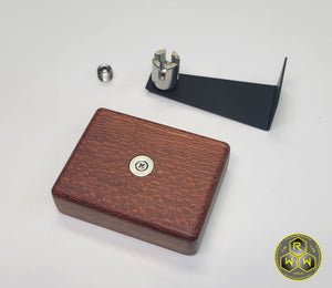 WS09 Wireless Coil Stand - Walnut & Leopard Wood