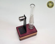 Load image into Gallery viewer, WS11 Wireless Coil Stand - Walnut &amp; Purple Heart with 14mm Glass Fitting