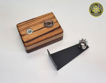 Load image into Gallery viewer, WS12 Wireless Coil Stand - Walnut &amp; Zebra Wood with 14mm Glass Fitting