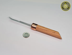 NW45Oak & Copper Hand Shaped Handle Dabber with Lab Stainless Tip