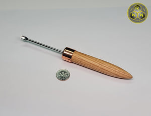 NW50 Oak & Copper Hand Shaped Handle Dabber with Lab Stainless Tip