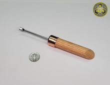 Load image into Gallery viewer, NW57 Oak &amp; Copper Hand Shaped Handle Dabber with Lab Stainless Tip