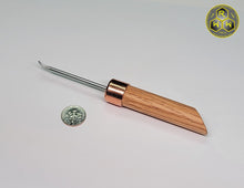 Load image into Gallery viewer, NW57 Oak &amp; Copper Hand Shaped Handle Dabber with Lab Stainless Tip