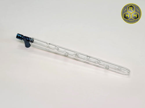 DVS07  Vapcap Glass Stem with Dimples & Quartz Beads - 7 Inches