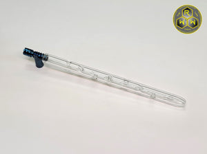 DVS07  Vapcap Glass Stem with Dimples & Quartz Beads - 7 Inches