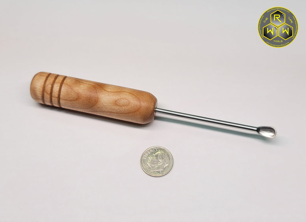 NW21 Maple Hand Turned Handle Dabber, Dab Tool With Scoop Tip