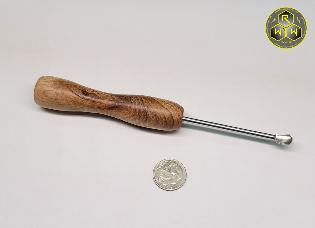 NW22 Maple Hand Turned Handle Dabber, Dab Tool With Scoop Tip