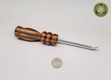Load image into Gallery viewer, NW23 Walnut &amp; Canary Hand Turned Handle Dabber, Dab Tool With Scoop Tip