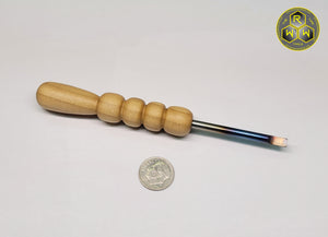 NW25 Poplar Hand Turned Handle Dabber, Dab Tool With Ti Tip