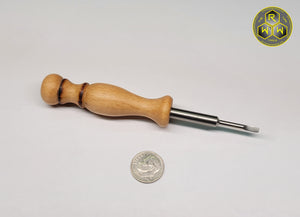 NW28 Beach Wood Handle Dabber, Dab Tool With Ti Tip