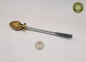 NW29 Brass Handle Dabber, Dab Tool With Bent Straight Tip