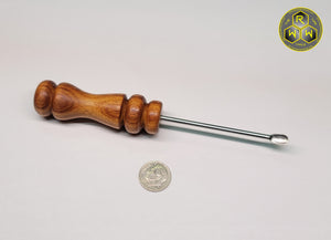 NW37 Canary Wood Handle Dabber, Dab Tool With Scoop Tip