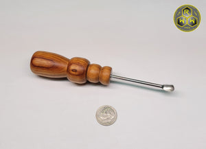 NW38 Canary Wood Handle Dabber, Dab Tool With Scoop Tip