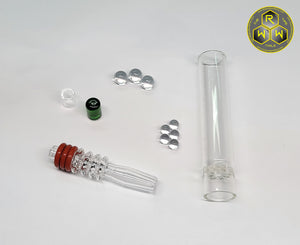 TMS06 Glass Screen Stem with Quartz MP and Various Cooling Beads