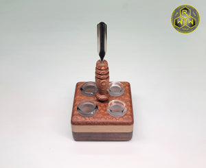 TT12 "Turntable" Stand - Leopardwood, Beech, Walnut & Matching Scoop