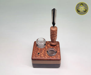 TT13 "Turntable" Stand - Leopardwood, Beech, Walnut & Matching Scoop