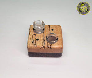 TT08 "Turntable" Stand - Spalted Tamarind, Beech & Walnut