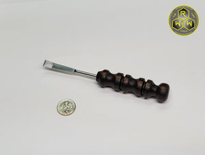 NW62 Bocote Hand Turned Handle Dabber, Dab Tool with Flat Angle Tip