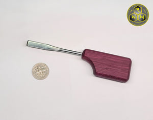 NW49 Purple Heart Wood Handle Dabber, Dab Tool With Machete Tip