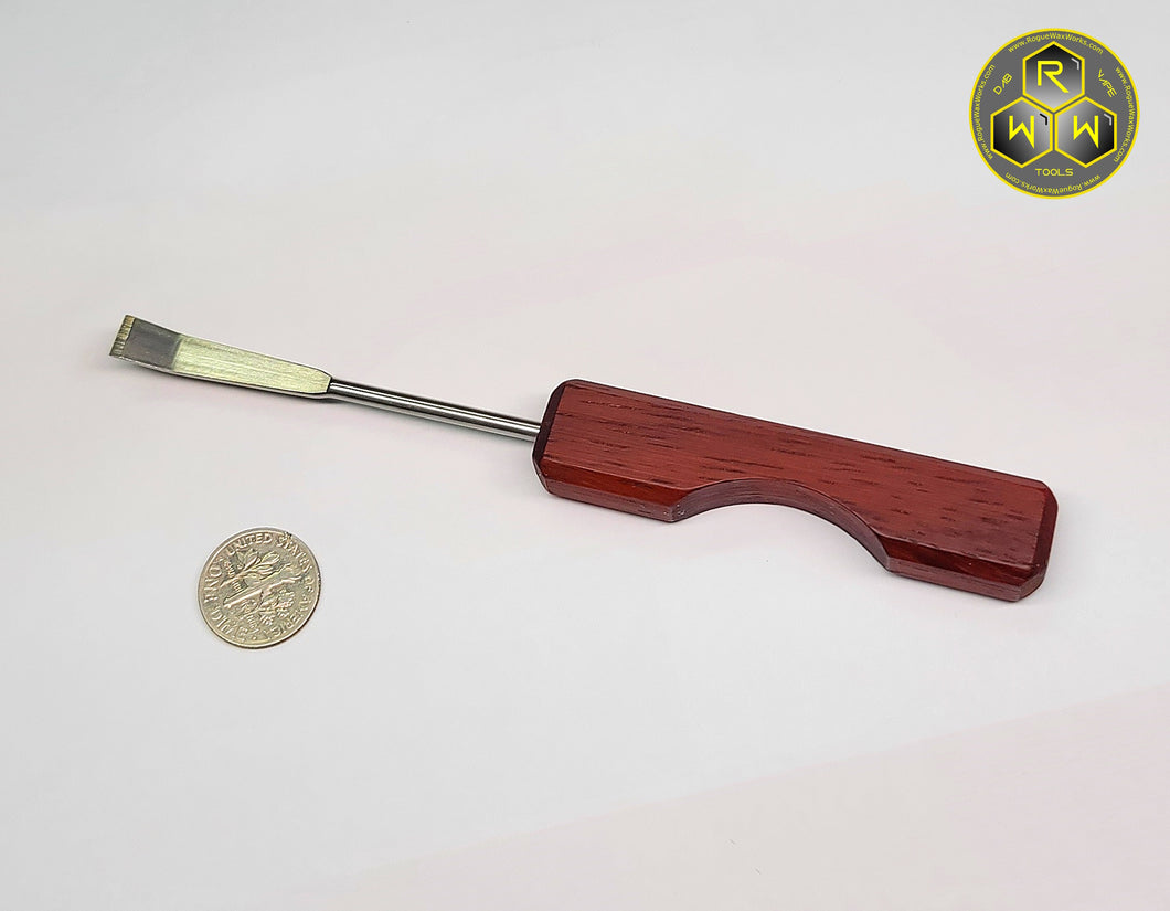 NW50 Padauk Wood Handle Dabber, Dab Tool With Bent Straight Tip