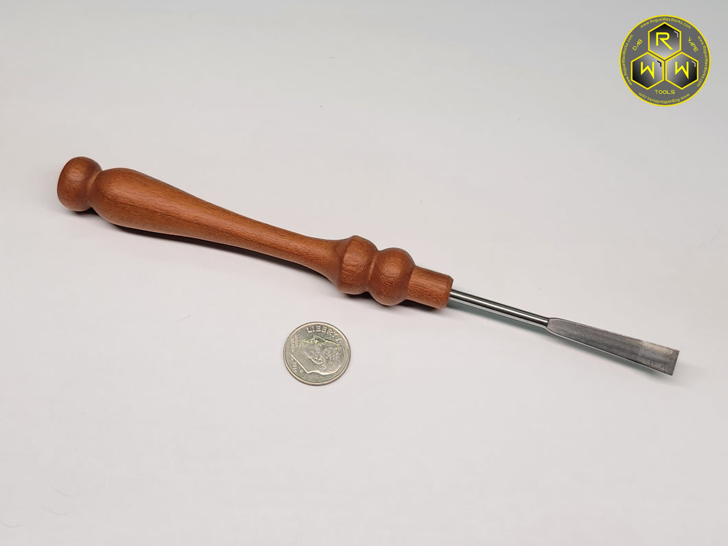 NW43 Cherry Wood Handle Dabber, Dab Tool With Straight Bent Tip
