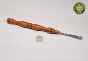 NW46 Cherry Wood Handle Dabber, Dab Tool With Bent Straight Tip