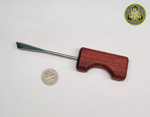 NW57 Padauk Wood Handle Dabber, Dab Tool With Katana Tip