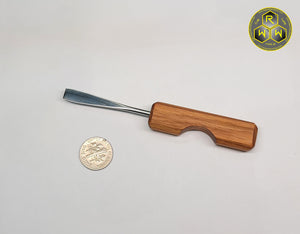 NW61 Canary Wood Handle Dabber, Dab Tool With Straight Tip