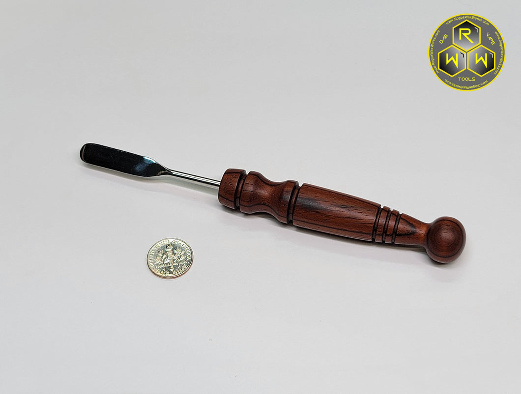 NW74 Cocobolo Wood Hand Turned Handle Dabber, Dab Tool with Paddle Tip