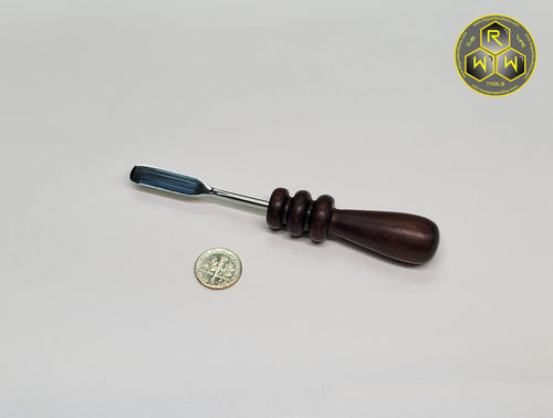 NW74 Rose Wood Hand Turned Handle Dabber, Dab Tool with Paddle Tip