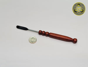 NW75 Padauk Wood Hand Turned Handle Dabber, Dab Tool with Paddle Tip