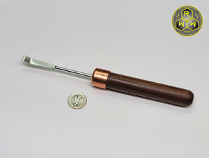 NW76 Walnut & Copper Hand Shaped Handle Dabber with Lab Stainless Tip