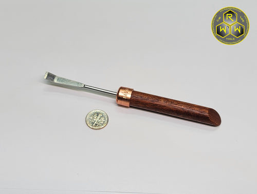 NW78 Mahogany & Copper Hand Shaped Handle Dabber with Bent Straight Tip