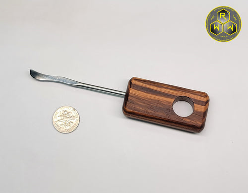 NW42 Zebra Wood Handle Dabber, Dab Tool With Machete Tip