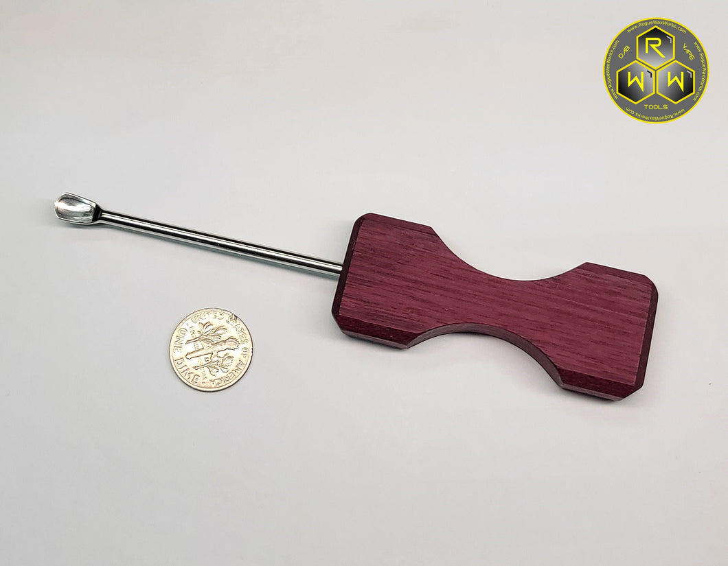 NW73 Purple Heart Wood Handle Dabber, Dab Tool With Scoop Tip