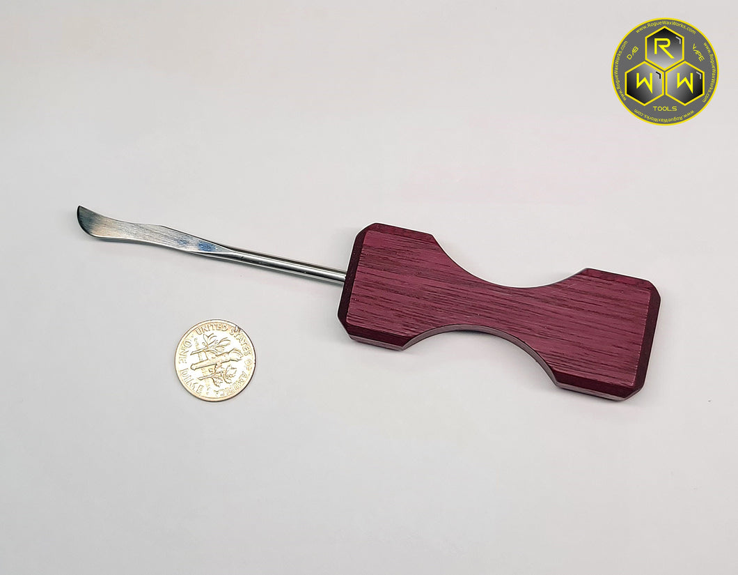 NW74 Purple Heart Wood Handle Dabber, Dab Tool With Machete Tip