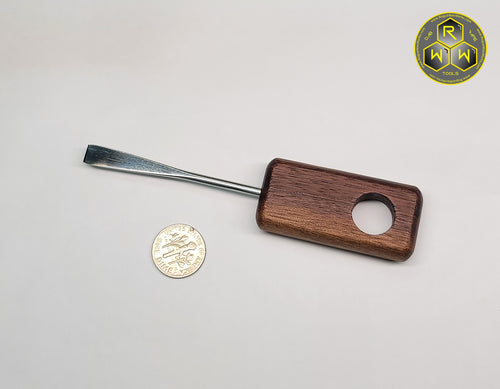 NW48 Walnut Wood Handle Dabber, Dab Tool With Straight Tip