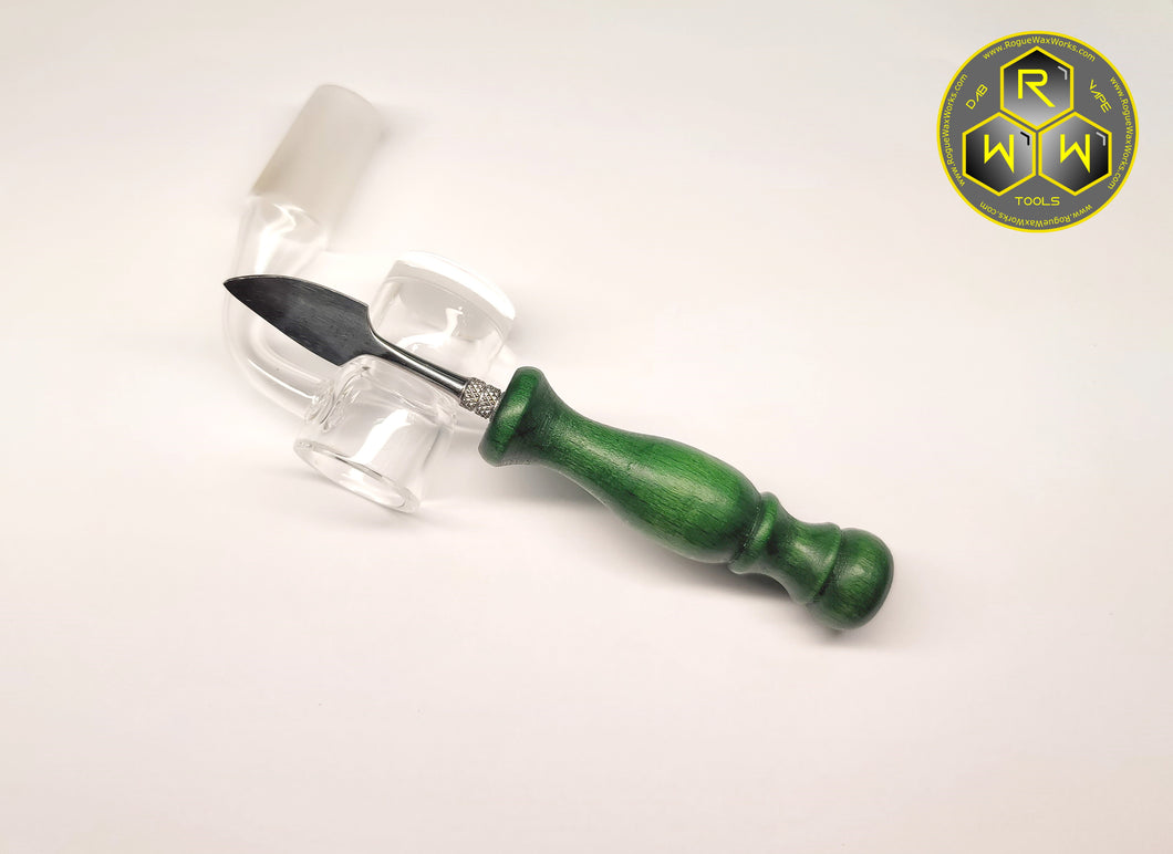 RC03 Green Pointed Curved Spatula Tip Dabber, Dab Tool