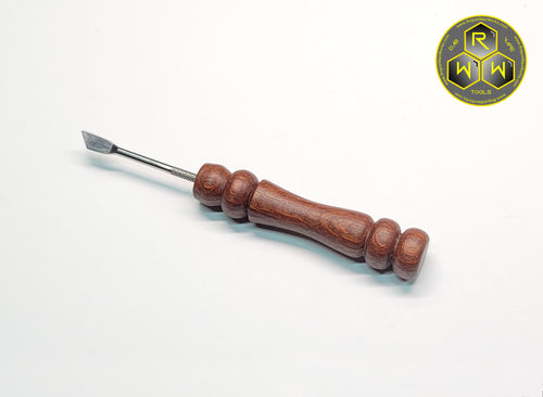 NW06 Lacewood Hand Turned Handle Dabber, Dab Tool with Angle Tip